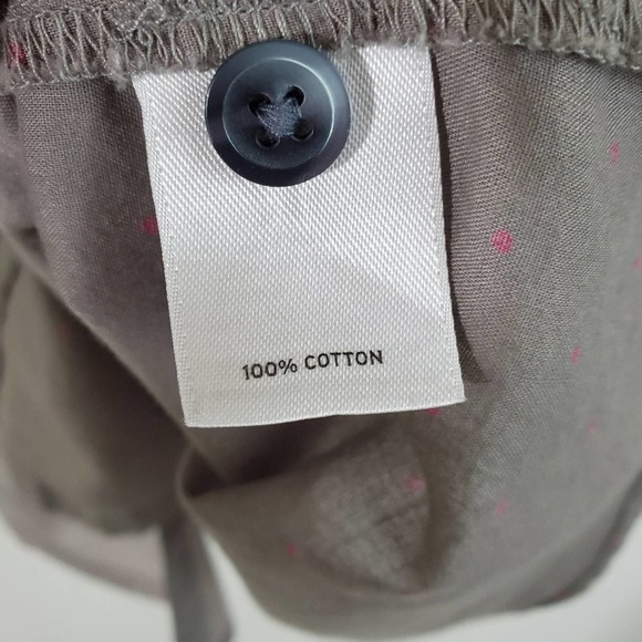 Halogen Gray/Pink Polkadot Button-Up Shirt Sz XL - Picture 8 of 9